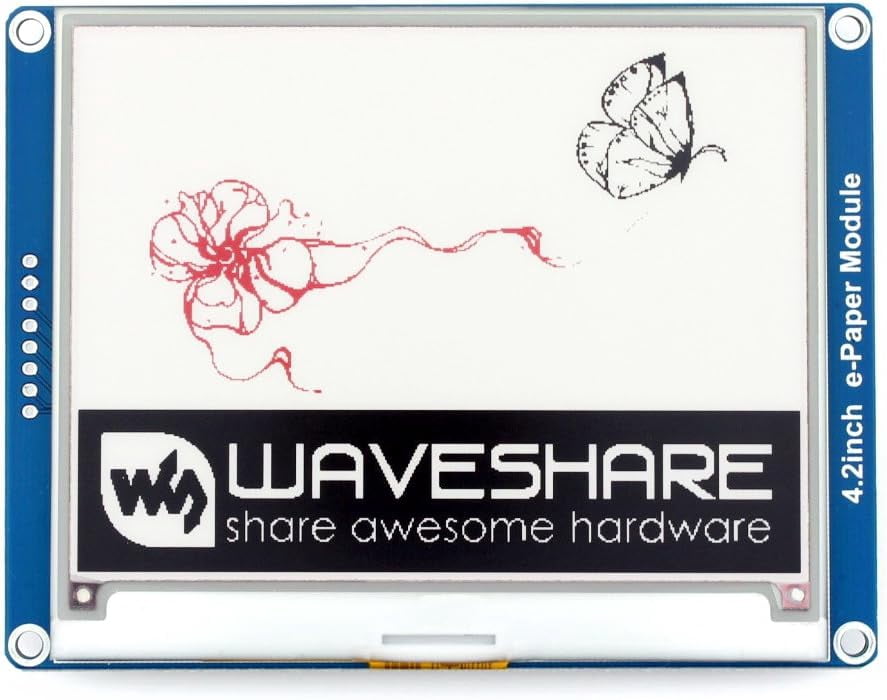 TOP1 Display Module, 400x300 Resolution Screen Red/Black/White Monitor with SPI Interface Support Raspberry/Jetson Nano/Nucleo Boards, 4.2inch e-Paper Module (B)
