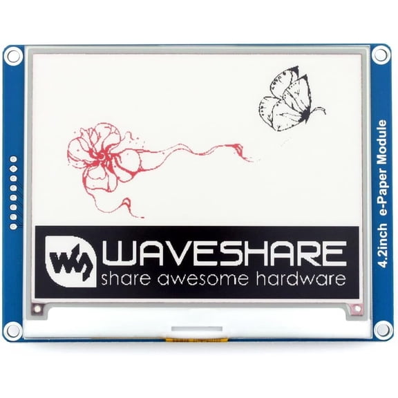 TOP1 Display Module, 400x300 Resolution Screen Red/Black/White Monitor with SPI Interface Support Raspberry/Jetson Nano/Nucleo Boards, 4.2inch e-Paper Module (B)