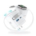 thumbnail image 1 of Topadre 65W GaN 3-in-1 Fast Charger with Apple watch Wireless Charging, 2.2Ft Retractable Cable, USB-C & USB-A Ports, Foldable Plug, 1 of 9