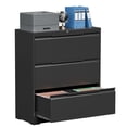 thumbnail image 1 of TOPASS Lateral File Cabinet with Lock, 3 Drawer Lateral Filing Cabinet for Office Home, Locking Metal Steel Wide File Cabinet for Hanging Files , Easy Assemble Black, 1 of 5