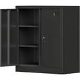 thumbnail image 1 of TOPASS Metal Storage Cabinet, Garage Storage Cabinet with Doors and 2 Adjustable Shelves, 36" Black File Cabinet, Locking Cabinet for Home,Garage,Office,School(Black, 36 inch), 1 of 5