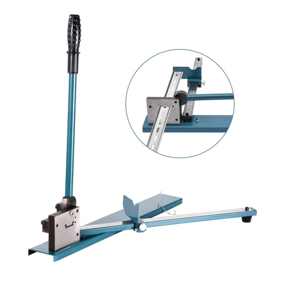 TOPATY Din Rail Cutter, Groove Rail Cutter Tool Guide Rail Cutter with Measuring Ruler Small Manual Cutting Machine Sturdy Precise Wire Slot Cutting Machine Multi-Use for Iron Steel Rails