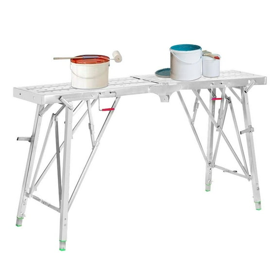 TOPATY Scaffold Bench Adjustable Scaffold Folding Work Bench Non-Slip Work Bench Rust-Resistant for Cleaning Car Washing Lamp Repairing Painting ideal