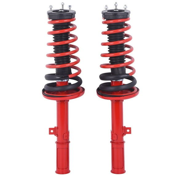 TOPAZ Bright Red Rear Pair Complete Struts Shock Absorber Assembly Set Compatible with 2002 2003 Lexus ES300 Toyota Camry Replace 171492+171493