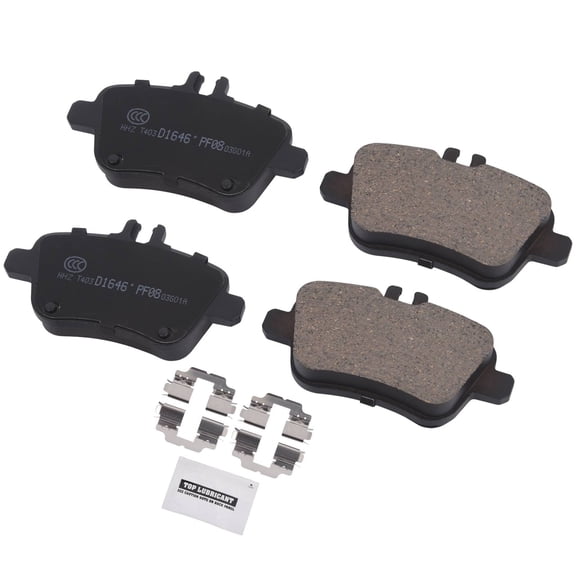 TOPAZ D1646 4Pcs Rear Ceramic Disc Brake Pads Compatible with Infiniti QX30 Mercedes-Benz B Electric Drive B250 B250e CLA250 GLA250 SLC300 SLK250 SLK300 SLK350