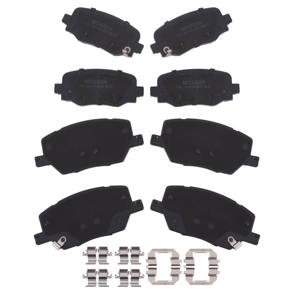TOPAZ D1809 D1811 8Pcs Front & Rear Ceramic Disc Brake Pads Compatible with Fiat 500X 2016-2021 Jeep Renegade 2015-2022