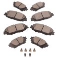 thumbnail image 1 of TOPAZ D2176 D2183 Front Rear Ceramic Brake Pads Set Compatible with 2020-2023 Toyota Corolla 1.8L 2.0L (Pack of 8), 1 of 7