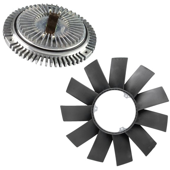 TOPAZ Engine Cooling Fan Clutch + Fan Blade Replacement for BMW E36 E46 E53 E34 E32 E39 323i 325i X5 Z3 528i