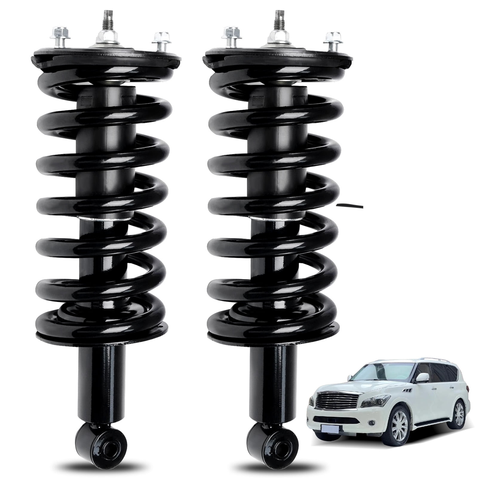 TOPAZ Front Pair Complete Struts Shocks Assembly for Infiniti QX56 Nissan Armada Titan 171358