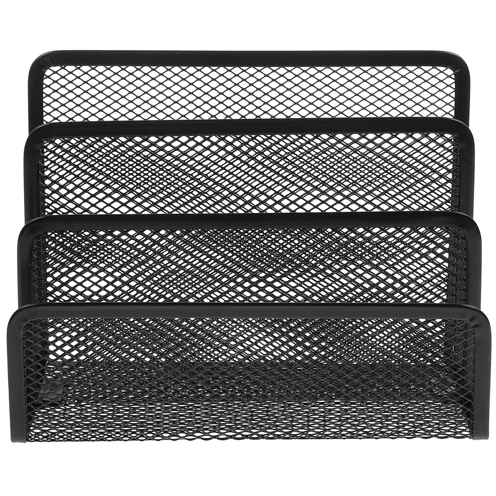 TOPBATHY Metal Mesh Desktop File Organizer, Black