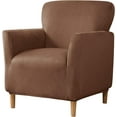 thumbnail image 1 of TOPCHANCES 1-Piece Stretch Sofa Cover Single Armchair Slipcover Couch Protector,Coffee, 1 of 5