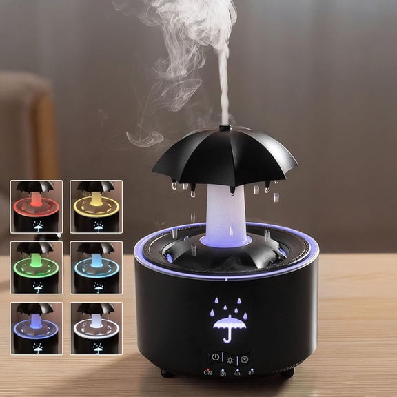 TOPCHANCES 2 in 1 Humidifier & Diffuser for Home, Essential Oil Aroma Diffuser with 7 Colors Mood Lights, Remote Control, Timer and Auto-Off Function (Black)