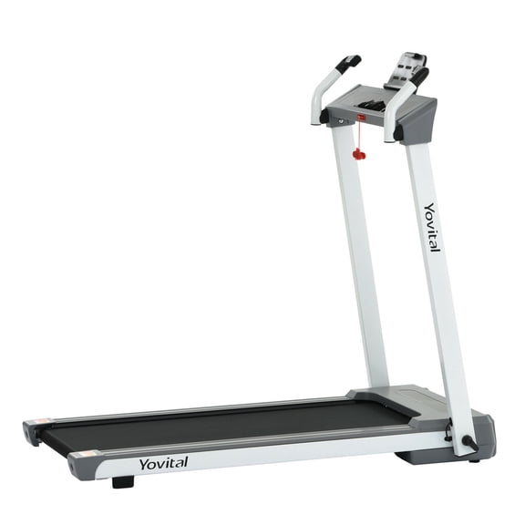 TOPCHANCES 2.5HP Folding Treadmill Electric Running Machine with LED Display and iPad Holder for Home Use