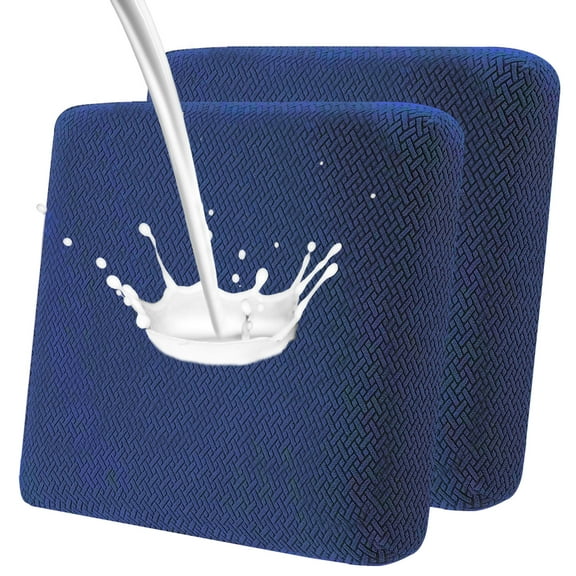 TOPCHANCES 2 Pack Patio Stretch Sofa Cushion Covers, Waterproof Outdoor Furniture Cushion Slipcovers Replacement Chair Seat Protector Covers