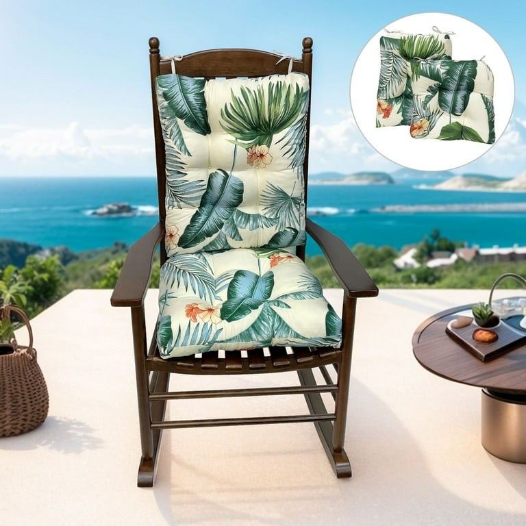 2 piece outdoor rocking chair cushions discount