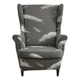 thumbnail image 1 of TOPCHANCES 2-Piece Wingback Chair Cover, Stretch Armchair Slipcover Wing Chair Sofa Covers, Gray Feather, 1 of 7