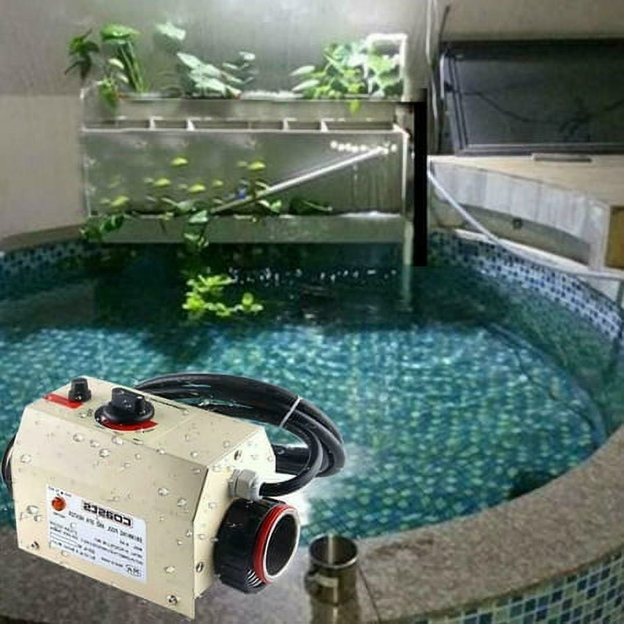 TOPCHANCES 220V 3KW Electric Water Heater Swimming Pool Thermostat SPA Bath Water Heater