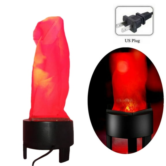 TOPCHANCES 3D Fake Flame Lamp 110V Electric Campfire Artificial Flickering Fire Table Lamp Realistic Flame Stage Effect Light for Christmas Party Festival Decor (1 Pack)