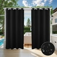 thumbnail image 1 of TOPCHANCES 4 Panels Outdoor Curtains for Patio, Waterproof Weatherproof Privacy Curtains 3D Embossed Pattern, Thermal Insulated Grommet Top and Tab Bottom Drapes, W52in x L94in, 1 of 11