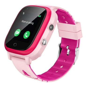 TOPCHANCES 4G Kids Smart Watch for Boys Girls, 1.4" Touch Screen Smartwatch with GPS Tracker, IP67 Waterproof Smart Phone Watch, Pink