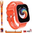 thumbnail image 1 of TOPCHANCES 4G Smart Watch for Boys Girls, 1.83in Touch Screen Kids Smartwatch with Games, Two-way Voice Calls, SOS Call, SMS function (Orange), 1 of 7