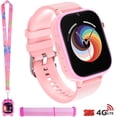 thumbnail image 1 of TOPCHANCES 4G Smart Watch for Boys Girls, 1.83in Touch Screen Kids Smartwatch with Games, Two-way Voice Calls, SOS Call, SMS function (Pink), 1 of 7