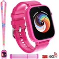 thumbnail image 1 of TOPCHANCES 4G Smart Watch for Boys Girls, 1.83in Touch Screen Kids Smartwatch with Games, Two-way Voice Calls, SOS Call, SMS function (Rose Red), 1 of 7