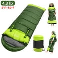 thumbnail image 1 of TOPCHANCES 5°F-50°F Camping Sleeping Bag for Adults Backpacking Lightweight Waterproof - Cold Weather Wearable Sleeping Bag for Outdoor Travel Hiking (Green - Right Zipper, 4.3 lb), 1 of 12