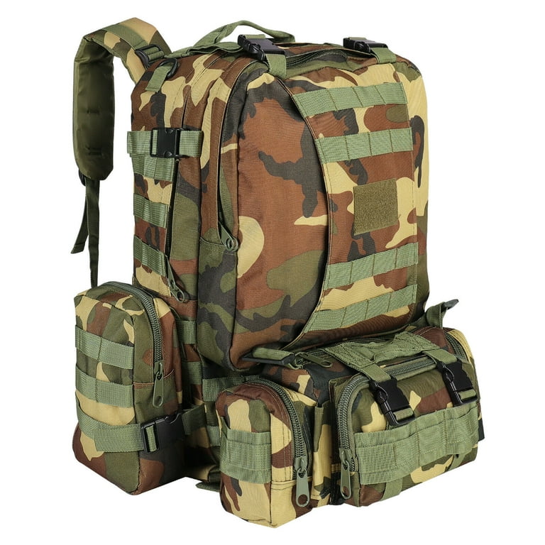 KLZUOPT Hiking Backpack 600D Nylon Camouflage Military Tactical Climbing  Backpack Shoulder Camping Hiking Bag Hunting Backpack,3,One Size :  : Sports & Outdoors