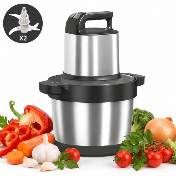 Topchances 6.5L Electric Food Chopper, Electric Meat Grinder, 1000W Stainless Steel Food Processor with Large Capacity Bowl