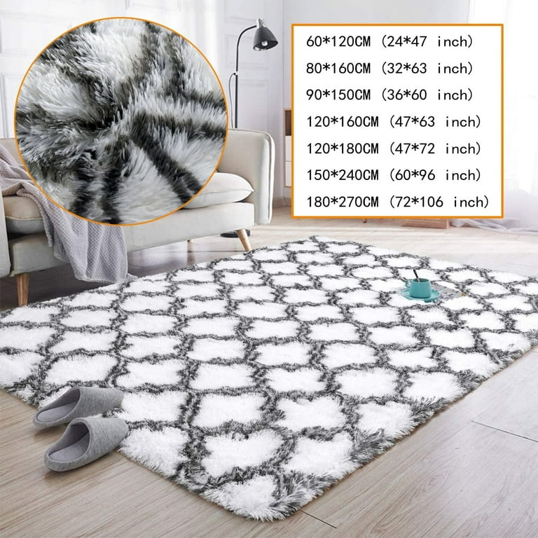 TOPCHANCES Thick Home Living Rug, 71x106-Inch, Soft & Non TOPCHANCES Thick Home Living Rug, 71x106-Inch, Soft & Non