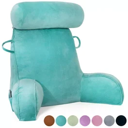 Milliard Extra Large Reading Pillow with Armrest Shredded Memory Foam Firm Backrest for Bed Washable Cover Walmart