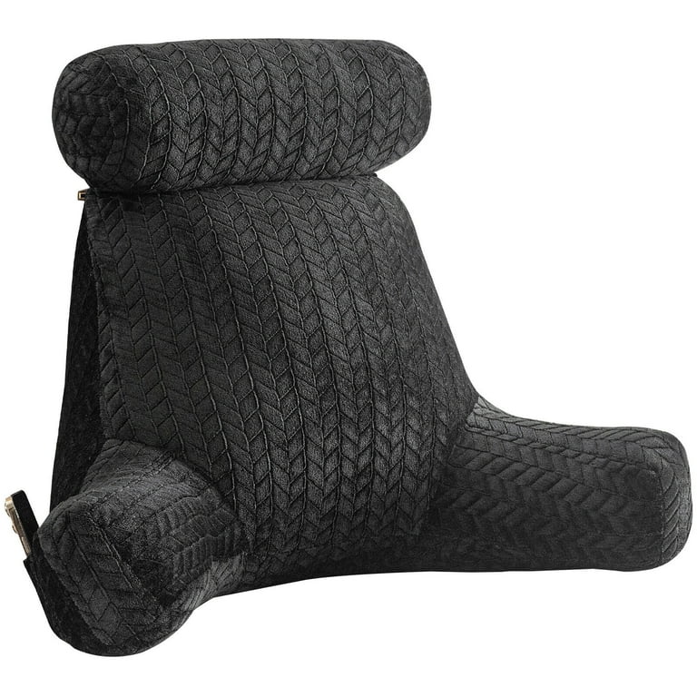 TOPCHANCES Backrest Reading Pillow Bed Rest Pillow with Arms Back Support Pillows Black Walmart