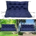 thumbnail image 1 of TOPCHANCES Bench Cushion Swing Chair Cushion Replacement Seat Pad 2-3 Seater Water Repellent Bench Cushion with Ties for Outdoor Garden Patio Furniture, Navy Blue, 100cmx100cm, 1 of 11