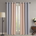 thumbnail image 1 of TOPCHANCES Blackout Curtains with Grommets, Two-color Patchwork Indoor/Outdoor Curtains Thermal Insulated Room Darkening Bedroom Curtains (2 Panels, 52x84 Inch), 1 of 11