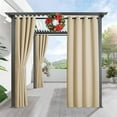 thumbnail image 1 of TOPCHANCES Blackout Curtains Waterproof Indoor/Outdoor Grommet Top Curtain Panels UV Protectant Privacy Curtains, 52"x94", 2 Panel, 1 of 9