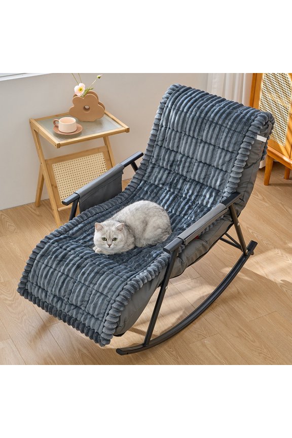 Chaise Lounge Cover, Rocking Chair Protector, Patio Swing Bench Protective Pads Sofa Pets Mat for Outdoor Indoor Furniture (Dark Gray)