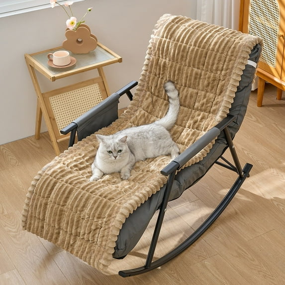 TOPCHANCES Chaise Lounge Cover, Rocking Chair Protector, Patio Swing Bench Protective Pads Sofa Pets Mat for Outdoor Indoor Furniture (Khaki)