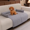 thumbnail image 1 of TOPCHANCES Dog Bed Mat, Washable Dog Bed Cushion for Crate with 3 Side Pillow, Anti-slip Kennel Sofa Mat (Light Grey, 30x30 in), 1 of 12
