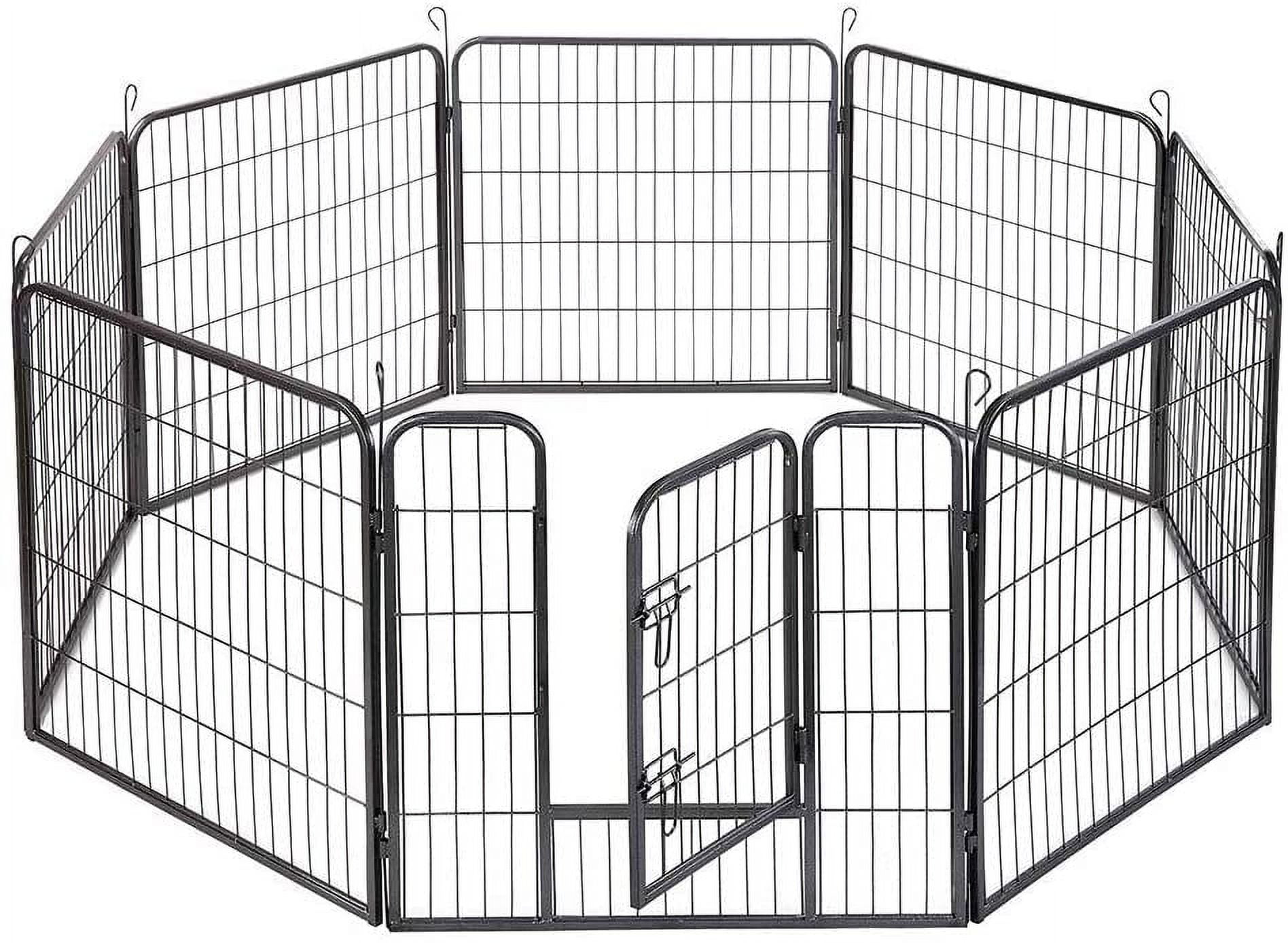 Heavy Duty Black Metal 40" Pet Playpen with Door