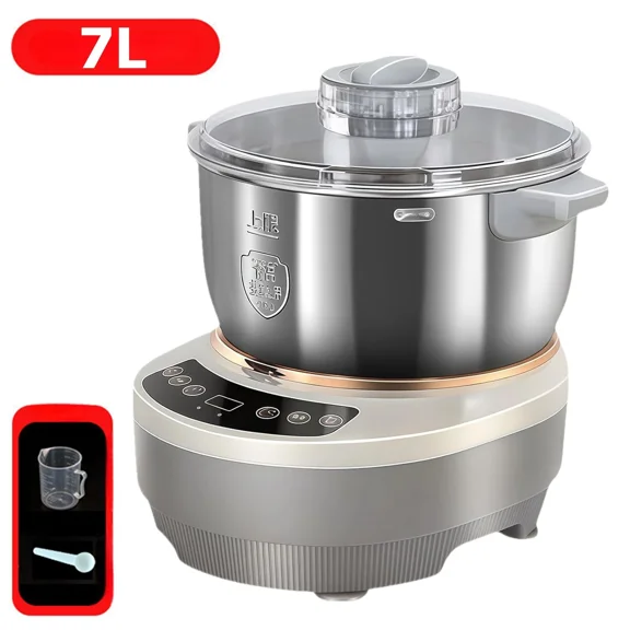 TOPCHANCES Dough Mixer 7L Electric Dough Maker with Ferment Function - Add water/seasoning with Top Small Window, Suitable for Baking Bread Dough & Pizza Dough