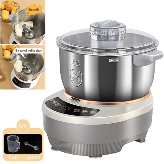 TOPCHANCES Electric Dough Mixer with Fermentation & Timer, Top-Add Window for Water/Seasoning, Touch Panel, Suitable for Pizza Dough, Bread Dough, Dumpling Dough