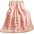 thumbnail image 1 of TOPCHANCES Faux Fur Throw Blankets, Soft Luxury Plush Blanket, Fleece Throw Blanket for Sofa Couch, Pink, 78*63inches, 1 of 7