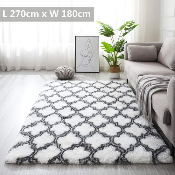 TOPCHANCES Fluffy Rug, Super Soft Fuzzy Area Rugs for Bedroom Living Room - 6' x 9' Large Plush Furry Shag Rug - Kids Playroom Nursery Classroom Dining Room Decor Floor Carpet, Grey 180cm * 270cm