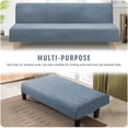 thumbnail image 1 of TOPCHANCES Folding Sofa Bed Futon Cover Velvet Stretch Slipcover Polyester Elastic Fabric All-Inclusive Cover Furniture Protector, Grey Blue, 1 of 8