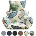 thumbnail image 1 of TOPCHANCES Hanging Chair Cushions for Egg Chair, Patio Chair Cushion, Washable Swing Chair Cushion, Garden Hanging Basket Chair Seat Pad (White Leaves), 1 of 8