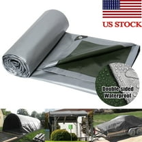 TOPCHANCES Heavy Duty 12 Mil Tarp Cover, Outdoors Waterproof UV Resistant Rip and Tear Proof Poly Tarpaulin with Reinforced Edges for Camping, Roof, Patio, Pool, Boat (2 x 3m)