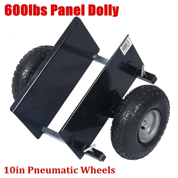 TOPCHANCES Heavy Duty Panel Dolly, Adjustable Door Dollys with Wheels, 10" Pneumatic Wheels 600LBS Capacity for Drywall Sheet Heavy Appliance & Material Handling All Terrain Moving Cart Panel Dolly