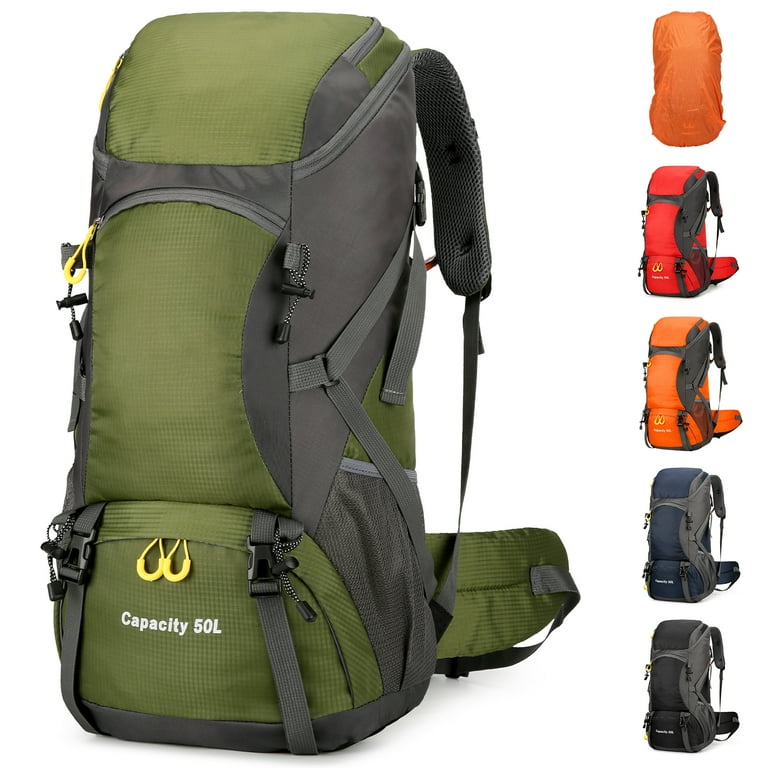 TOPCHANCES Hiking Backpack with Bag Cover 50L Waterproof