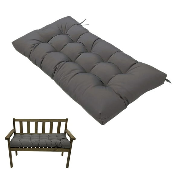 TOPCHANCES Indoor Outdoor Bench Cushion Water Resistant Wicker Sofa Swing Cushion, Garden Furniture Loveseat Lounger Seat Pad (51 x 19.6 inch, Dark Gray)